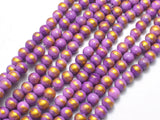 Mashan Jade - Purple, 6mm (6.5mm) Round-BeadBeyond