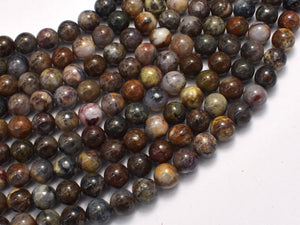 Pietersite, 7.8mm Round Beads-BeadBeyond