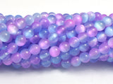 Selenite - Purple & Blue, 6mm (6.5mm) Round-BeadBeyond