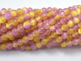 Selenite - Pink & Yellow, 6mm (6.5mm)-BeadBeyond