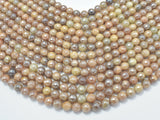 Mystic Coated Sunstone, 8mm Faceted Round Beads, AB Coated-BeadBeyond