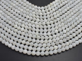 White Rainbow Moonstone 6mm Round Beads-BeadBeyond