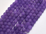 Matte Jade - Purple, 8mm Round-BeadBeyond