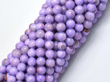 Jade - Purple, 6mm Round-BeadBeyond