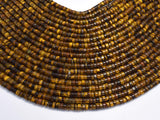 Tiger Eye, Approx. 2x4mm, Heishi Disc-BeadBeyond