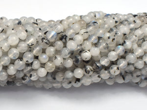 White Moonstone Beads, 4mm (4.5mm) Round-BeadBeyond