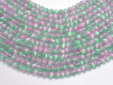 Selenite - Green & Purple, 6mm (6.5mm)-BeadBeyond