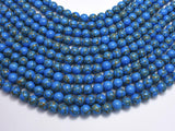 Howlite Turquoise - Blue with Gold Line, 8mm (8.3mm)-BeadBeyond