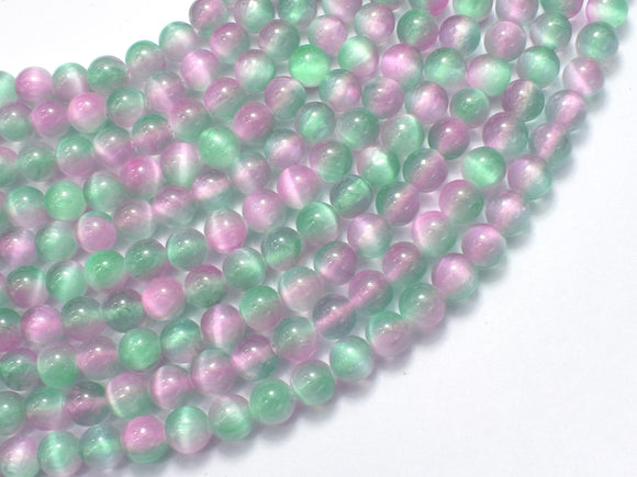 Selenite - Green & Purple, 6mm (6.5mm)-BeadBeyond