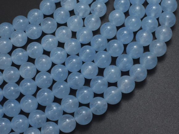 Jade - Aqua Blue, 8mm Round-BeadBeyond
