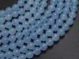 Jade - Aqua Blue, 8mm Round-BeadBeyond