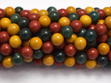 Alashan Agate-Green / Yellow / Red, 8mm-BeadBeyond