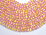 Selenite - Pink & Yellow, 8mm (8.5mm)-BeadBeyond