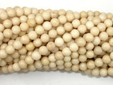 White Fossil Jasper 4mm (4.8mm) Round Beads-BeadBeyond