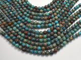 Blue Calsilica Jasper Beads, 6mm (6.3mm) Round Beads-BeadBeyond