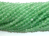 Green Aventurine 4mm (4.8mm) Faceted Round Beads-BeadBeyond