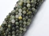 Green Line Quartz, 6mm Round Beads-BeadBeyond