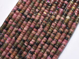 Rhodonite, Approx. 2x4mm, Heishi Disc-BeadBeyond