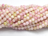 Jade - Pink & White, 4mm (4.5mm)-BeadBeyond