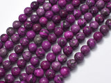 Gray Picture Jasper - Purple, 8mm (8.5mm)-BeadBeyond