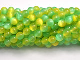 Selenite - Green & Yellow, 8mm (8.5mm)-BeadBeyond