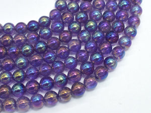 Mystic Coated Amethyst 8mm Round-BeadBeyond