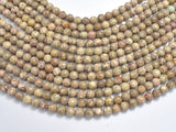 Fossil Jasper Beads, 6mm, Round Beads-BeadBeyond