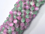 Selenite - Green & Purple, 8mm (8.5mm)-BeadBeyond