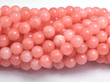Jade - Salmon Pink, 8mm Round-BeadBeyond