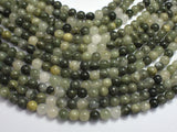 Green Line Quartz, 6mm Round Beads-BeadBeyond