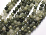 Green Line Quartz, 6mm Round Beads-BeadBeyond