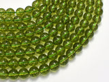 Quartz - Peridot Color, 8mm (8.5mm) Roun-BeadBeyond