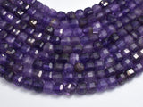 Amethyst, 5.5x5.5mm Faceted Cube Beads, 12.5 Inch-BeadBeyond