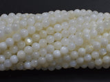 Mother of Pearl, MOP, Creamy White, 4mm, Round-BeadBeyond