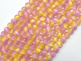 Selenite - Pink & Yellow, 6mm (6.5mm)-BeadBeyond