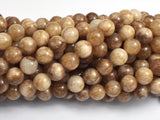 Jade - Light Brown, 8mm Round-BeadBeyond