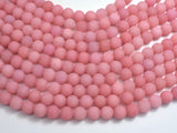 Matte Jade - Rose Pink, 8mm Round-BeadBeyond