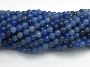 Blue Aventurine, 4mm (4.8mm) Round Beads-BeadBeyond