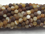 Matte Banded Agate, 6mm Round Beads-BeadBeyond