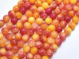 Jade - Yellow & Orange, 8mm Round-BeadBeyond