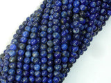 Natural Lapis Lazuli, 4mm (4.7mm) Round Beads-BeadBeyond