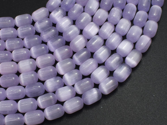 Selenite, Gypsum, Purple, 6x9mm Tube-BeadBeyond