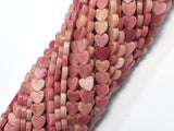 Rhodonite, 6mm Heart Beads-BeadBeyond
