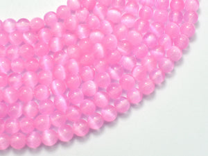 Selenite - Pink, 6mm (6.5mm) Round-BeadBeyond