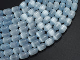 Selenite, Gypsum, Light Blue, 6x9mm Tube-BeadBeyond