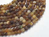 Matte Banded Agate, 6mm Round Beads-BeadBeyond