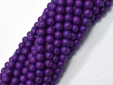 Purple Howlite, 6mm Round Beads-BeadBeyond