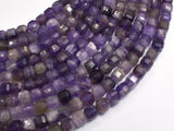 Amethyst, 5.5x5.5mm Faceted Cube Beads, 13 Inch-BeadBeyond