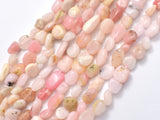 Pink Opal Beads, Approx 6x8mm Nugget Beads-BeadBeyond
