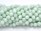 Green Angelite Beads, 8mm Round-BeadBeyond
